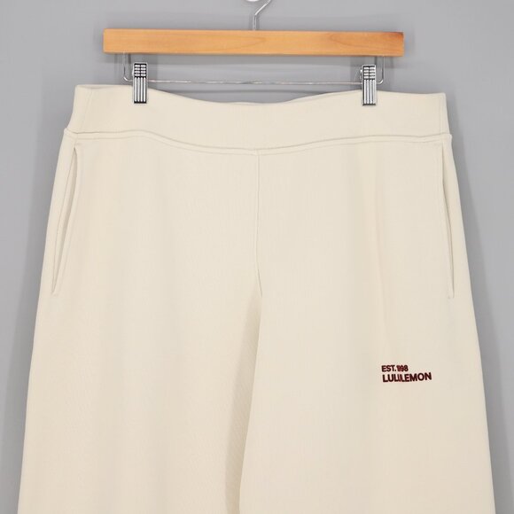 LULULEMON Heavyweight Fleece Soft Sweatpant Mid Rise in Bone Beige Size XL - Picture 6 of 10